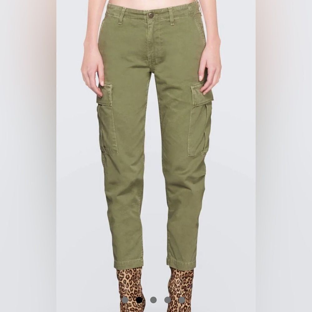 NWOT RE/DONE Originals Women’s Army Green Designer Cargo Pants - Size 26 - Picture 5 of 15